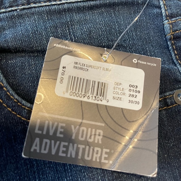 Eddie Bauer Mr Flex Supersoft Flex Jeans NWT - Picture 6 of 8